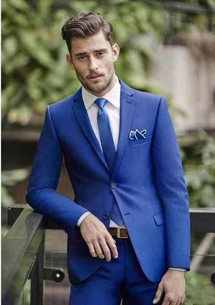 (UPDATE TITLE) 2019 Classic Design Navy Blue Men Dinner Prom Suits Groom Tuxedos Groomsmen Wedding Suits (Jacket+Pants+Tie+Hankerchief) NO:223
