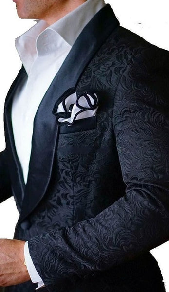 (UPDATE TITLE) 2019 Classic Design Navy Blue Men Dinner Prom Suits Groom Tuxedos Groomsmen Wedding Suits (Jacket+Pants+Tie+Hankerchief) NO:223