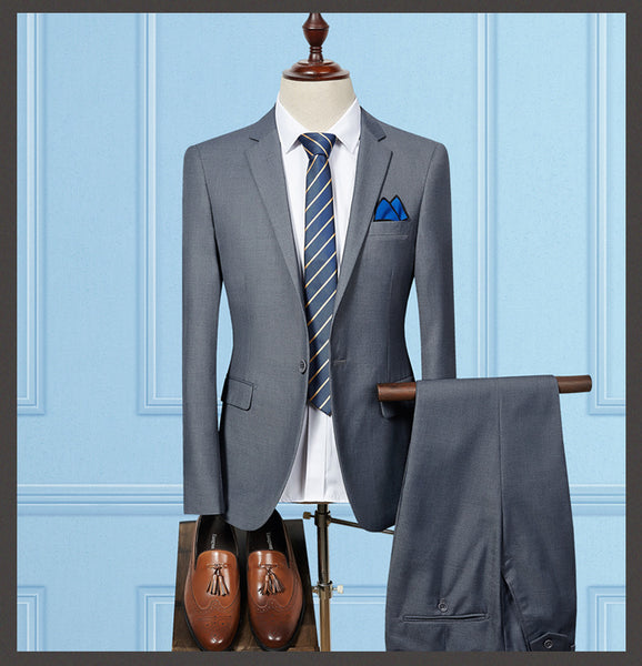 (UPDATE TITLE) Mens Suit 2019 Slim Fit Men Wedding Coat Pants Formal Wear Luxury Purple Suits For Men Blue Black Gray Red Q320