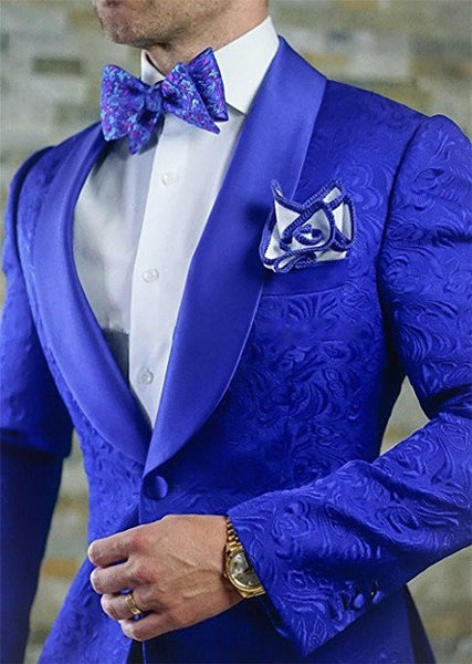 (UPDATE TITLE) 2019 Classic Design Navy Blue Men Dinner Prom Suits Groom Tuxedos Groomsmen Wedding Suits (Jacket+Pants+Tie+Hankerchief) NO:223