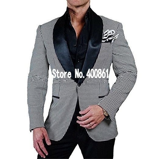(UPDATE TITLE) 2019 Classic Design Navy Blue Men Dinner Prom Suits Groom Tuxedos Groomsmen Wedding Suits (Jacket+Pants+Tie+Hankerchief) NO:223
