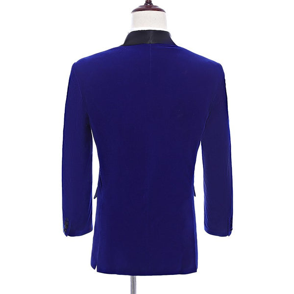 Velvet Royal Blue Single Breasted Tuxedo Package (Jacket, Pants)