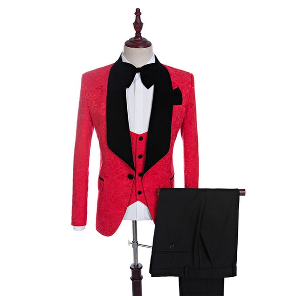 Custom Made Single Breasted Tuxedo Suit Package (Jackets, Vest, Pants)