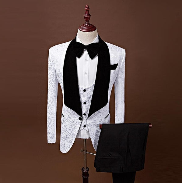 Custom Made Single Breasted Tuxedo Suit Package (Jackets, Vest, Pants)